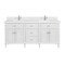 James Martin Vanities 72'' Double Vanity, Bright White w/ Single Hole 3 CM White Zeus Quartz Top & Backsplash 424-V72-BW-1WZ - alternate 1